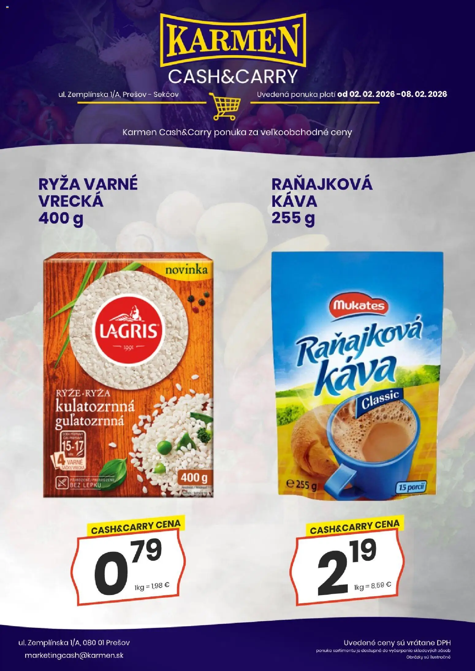 Nové KARMEN CBA akcie – leták je platný od 02.02.2026 | Strana: 5 | Produkty: Káva, Ryža