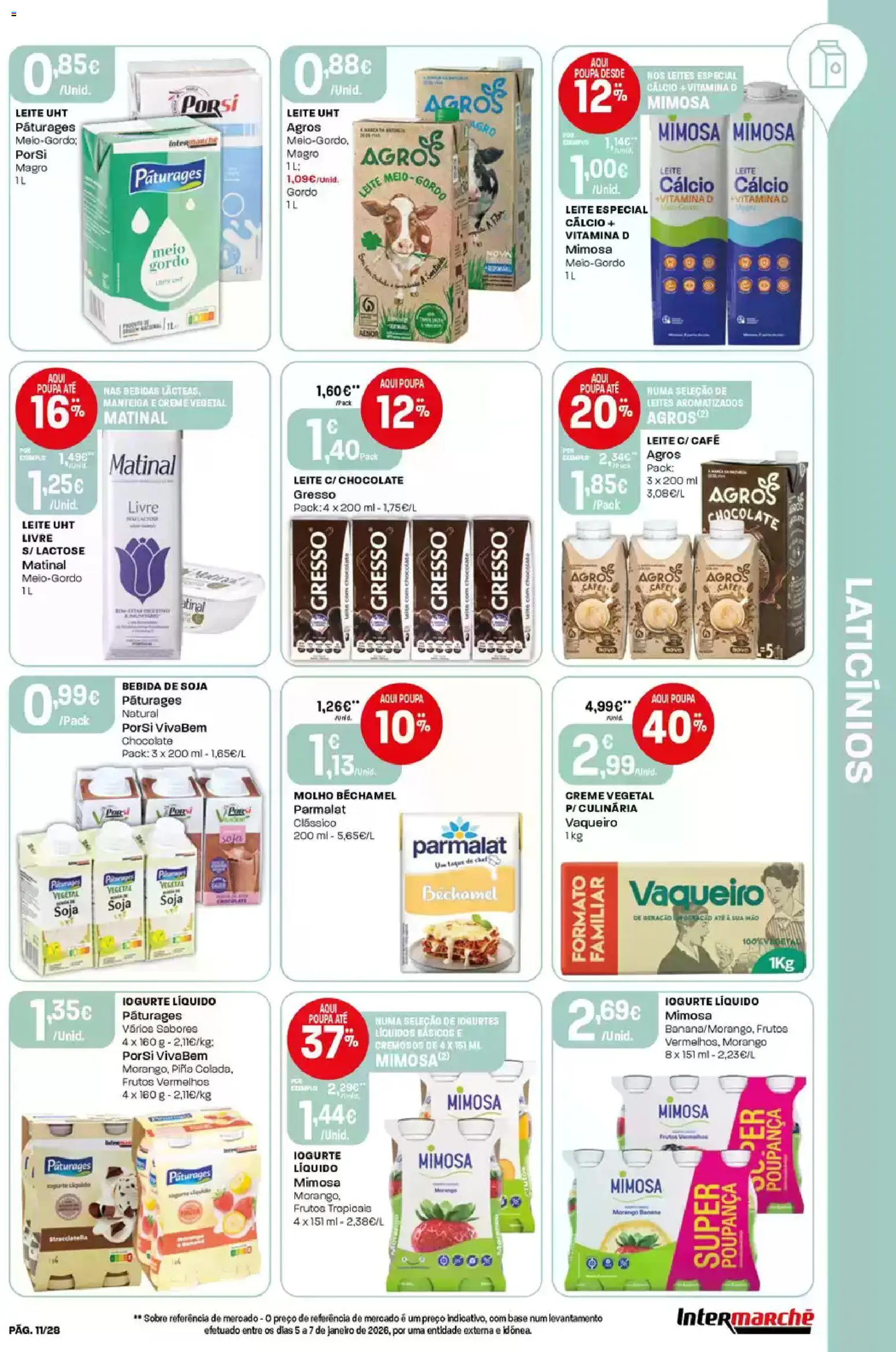 Intermarché Folheto Contact │ válido de 12.02.2026 | Página: 11 | Produtos: Base, Manteiga, Iogurte, Bebida