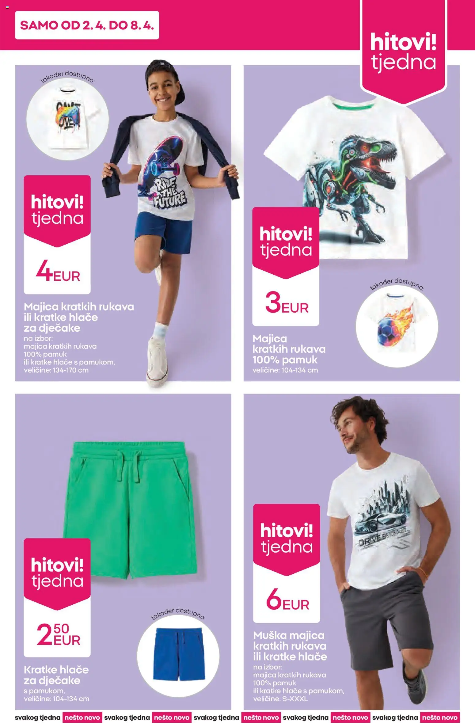 Pepco katalog | vrijedi od 02.04.2026 | Stranica: 3 | Proizvodi: Majica, Hlače, Kratke hlače