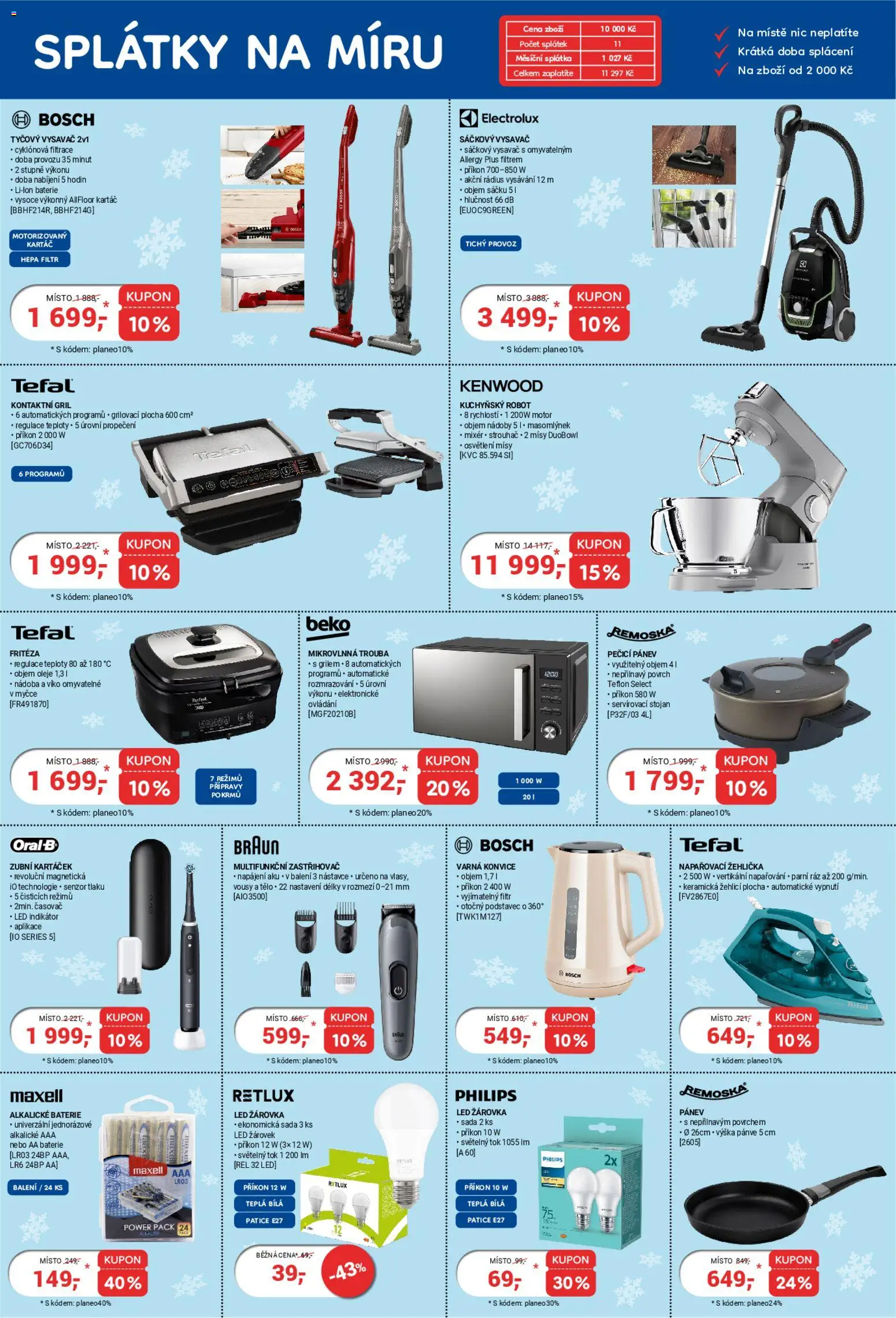 Planeo Elektro leták - Dárky od 12.12.2025 | Strana: 2 | Produkty: Pánev, Mikrovlnná trouba, Zastřihovač, Tefal