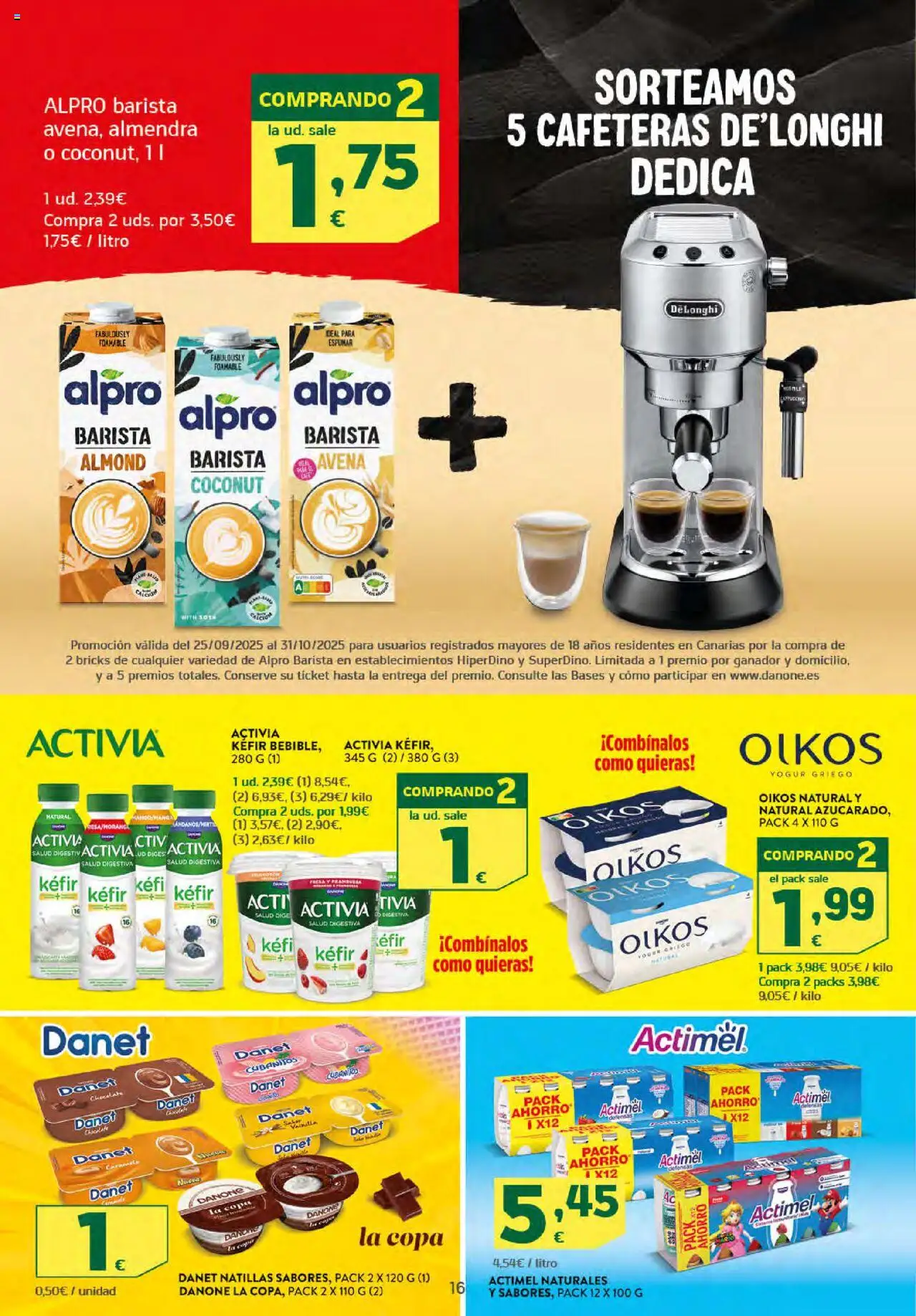 HiperDino folleto │ válido desde el 25.09.2025 | Página: 16 | Productos: Yogur, Chocolate, Μαγειρική εστία