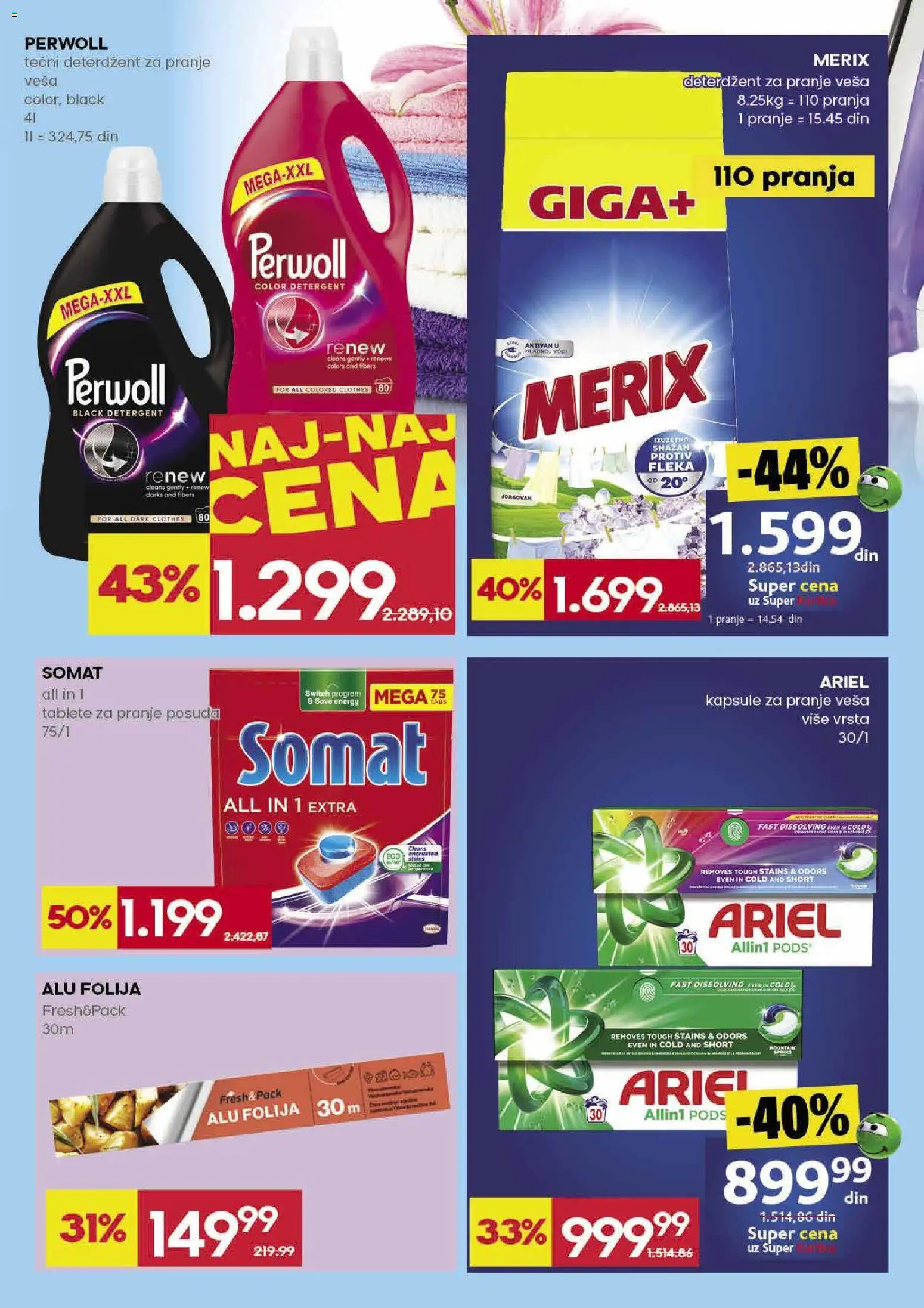 Roda katalog - važi od 23.04.2026 | Strana: 31 | Proizvode: Tečni deterdžent, Somat, Kapsule, Perwoll