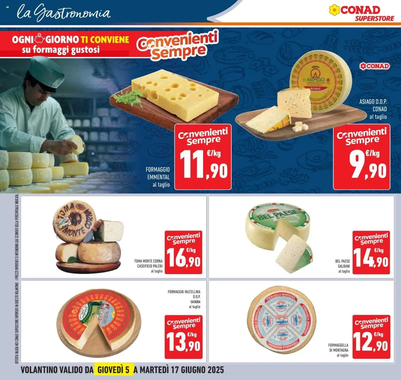Volantino Conad del 04.06.2025 | Pagina: 18 | Prodotti: Formaggio, Emmental