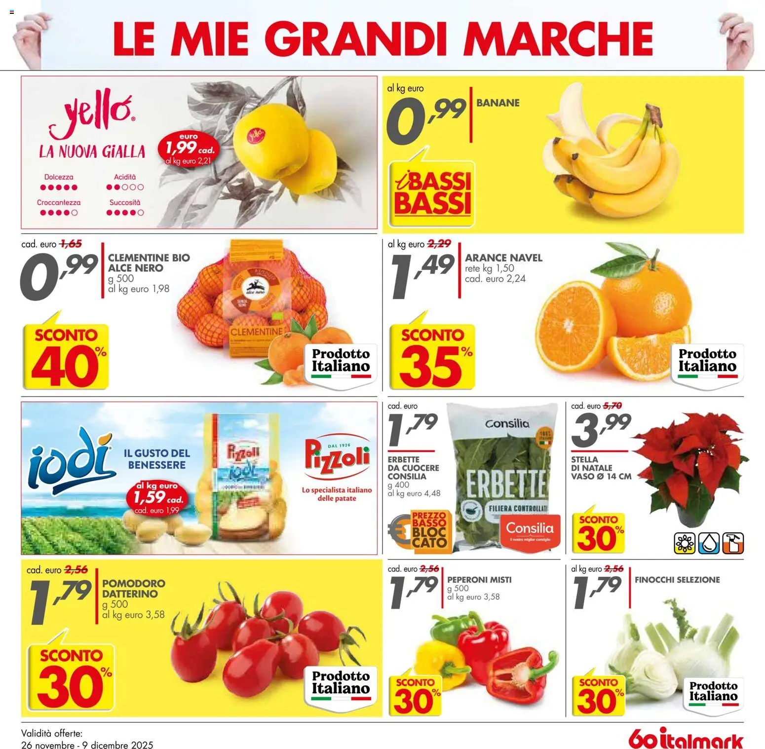 Volantino Italmark del 26.11.2025 | Pagina: 19 | Prodotti: Peperoni, Pomodoro, Finocchi, Vaso