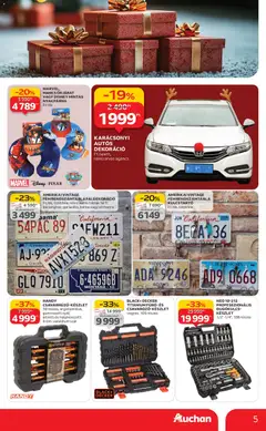 Auchan - Karácsonyi ajándék ajánlataink - amely érvényes a következő dátumtól: 13.11.2025 | Oldal: 5 | Termékek: Dekoráció