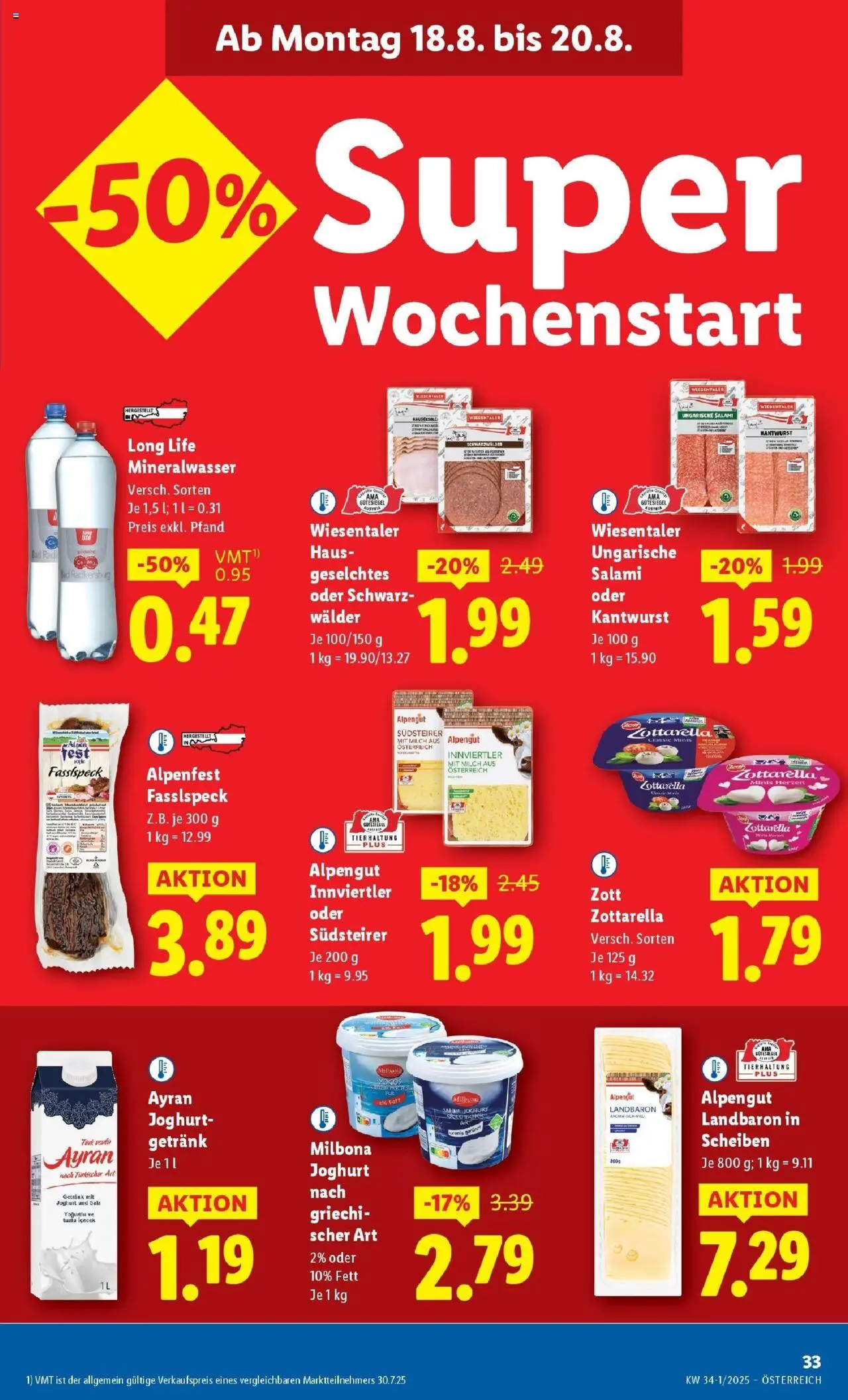 Lidl Flugblatt - Wien gültig ab 14.08.2025 | Seite: 37 | Produkte: Bad, Milch, Joghurt, Salami