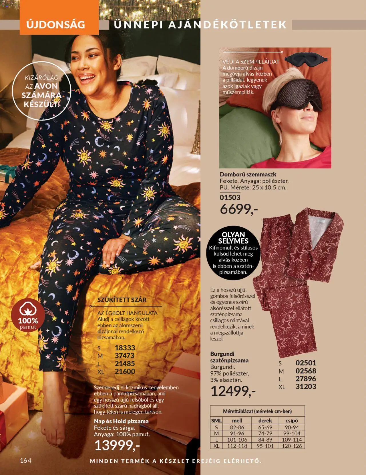 Avon akciós ujság - amely érvényes a következő dátumtól: 01.10.2025 | Oldal: 168 | Termékek: Pizsama
