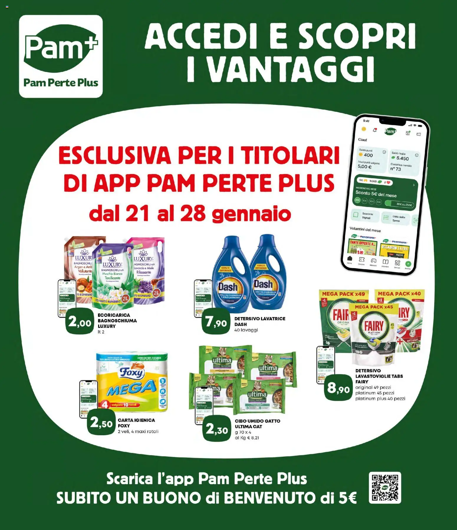 Volantino Panorama del 02.01.2026 | Pagina: 11 | Prodotti: Carta igienica, Bagnoschiuma, Lavastoviglie, Miele