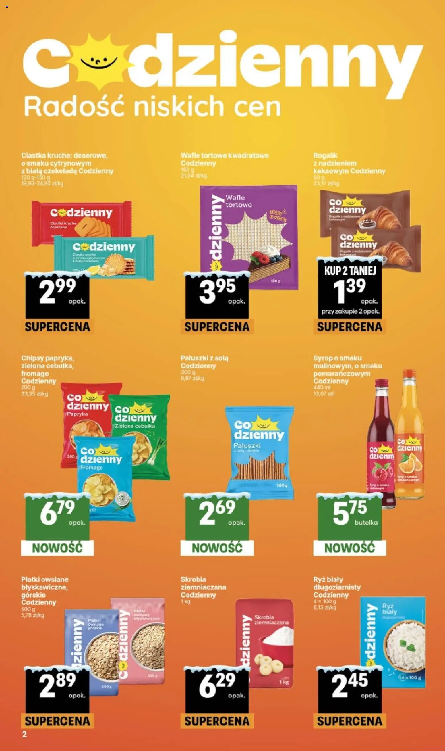 Delikatesy Centrum Gazetka - Sklepy Własne od 08.01.2026 | Strona: 2 | Produkty: Chipsy, Wafle tortowe, Paluszki, Ryż