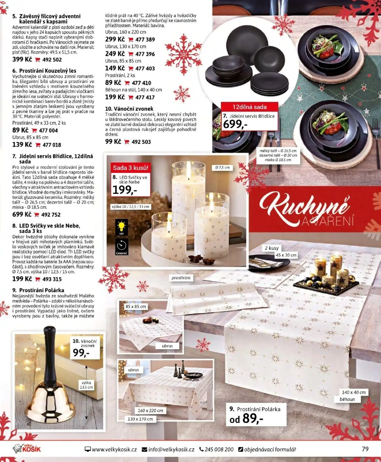 Velký Košík katalog říjen od 01.10.2025 | Strana: 79 | Produkty: Misky na polévku, Časovač, Ubrus, LED