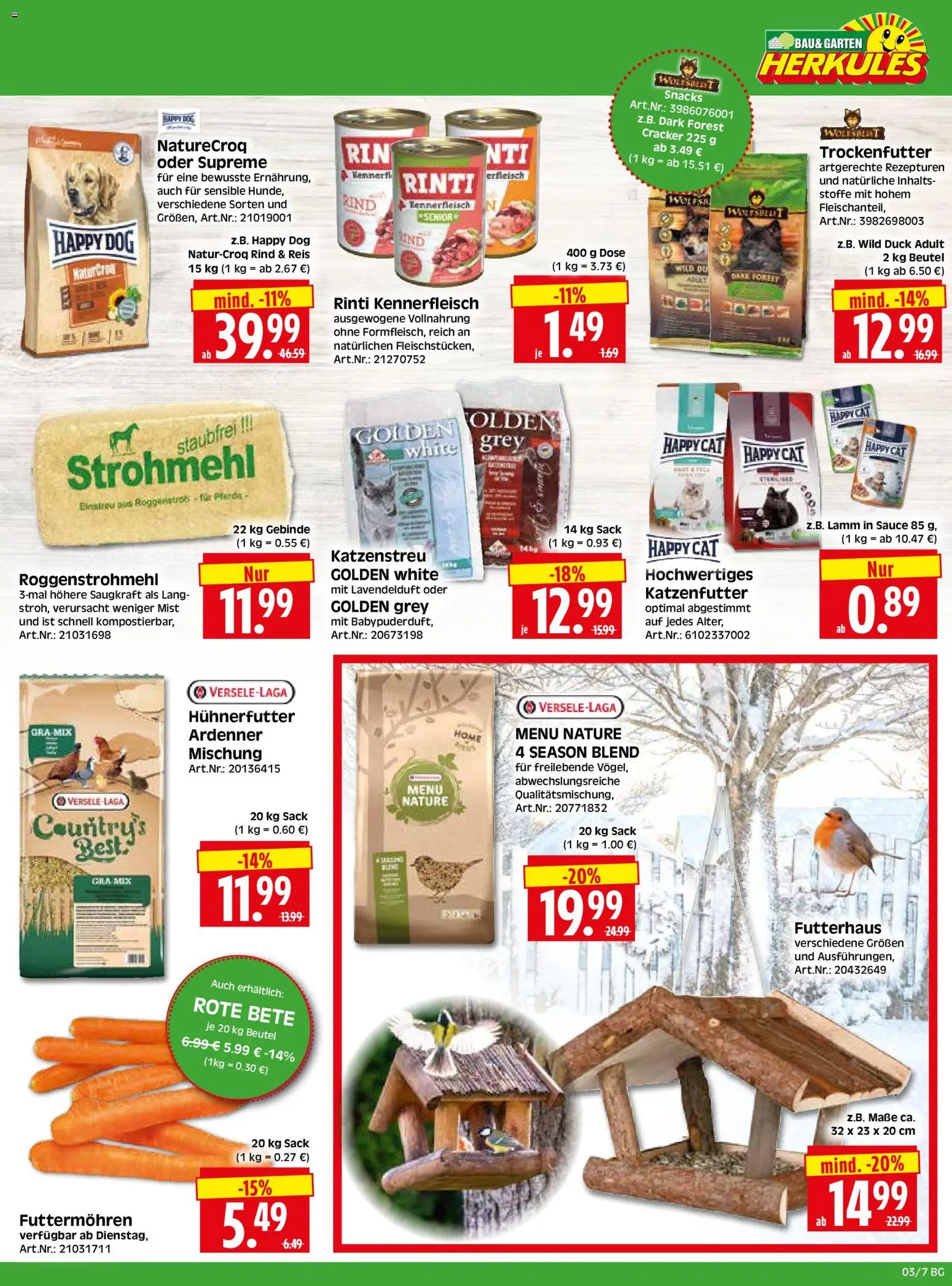 HERKULES Bau & Garten – gültig ab 12.01.2026 | Seite: 7 | Produkte: Katzenfutter, Reis