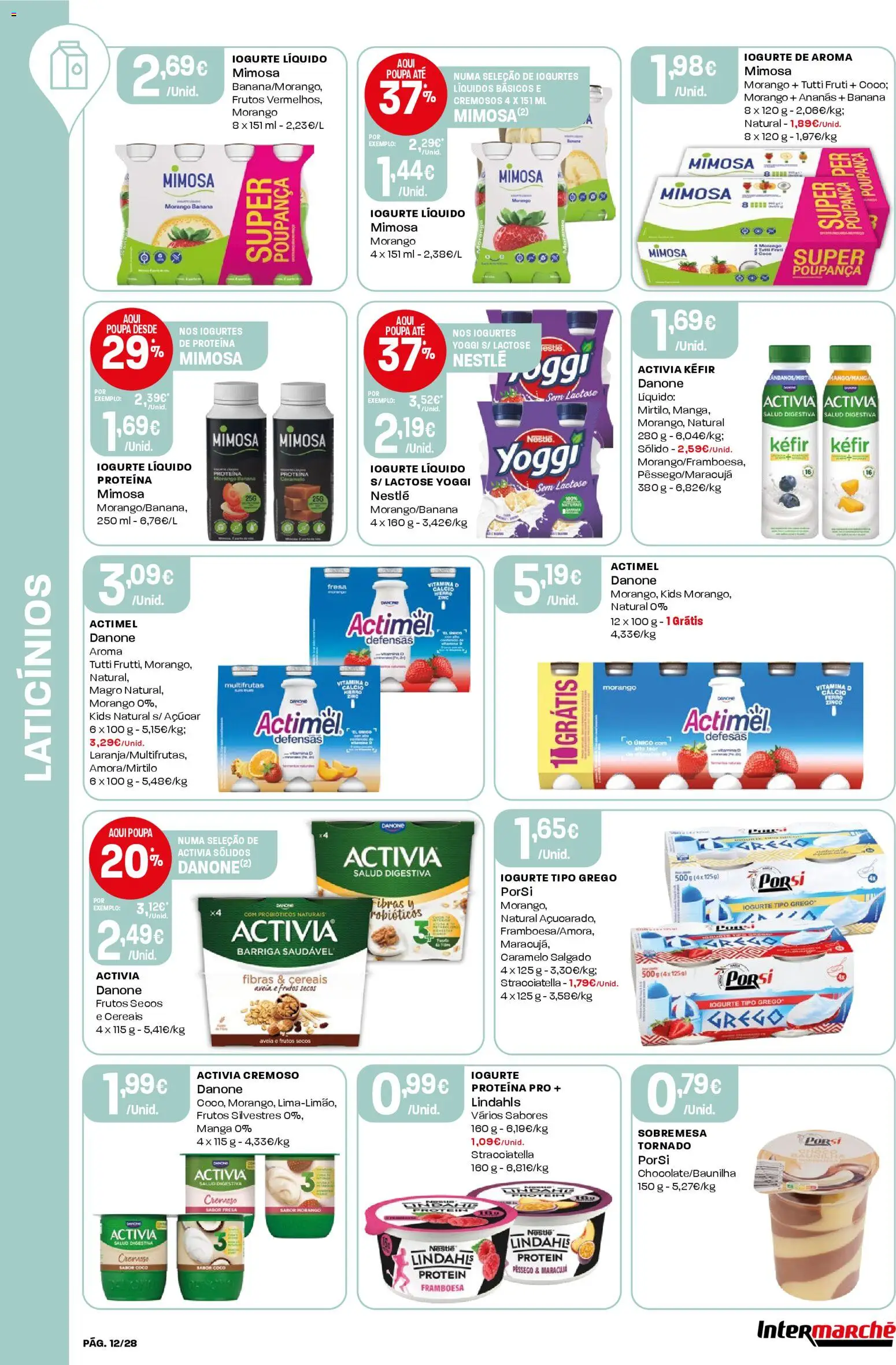 Intermarché Folheto Contact │ válido de 29.01.2026 | Página: 12 | Produtos: Iogurtes, Nestlé, Cereais, Iogurte liquido