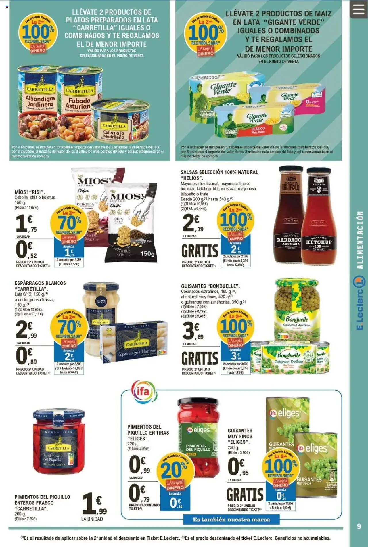 E.Leclerc folleto │ válido desde el 07.10.2025 | Página: 9 | Productos: Jardinera, Νερό καρύδας, Té, Παγωμένο τσάι