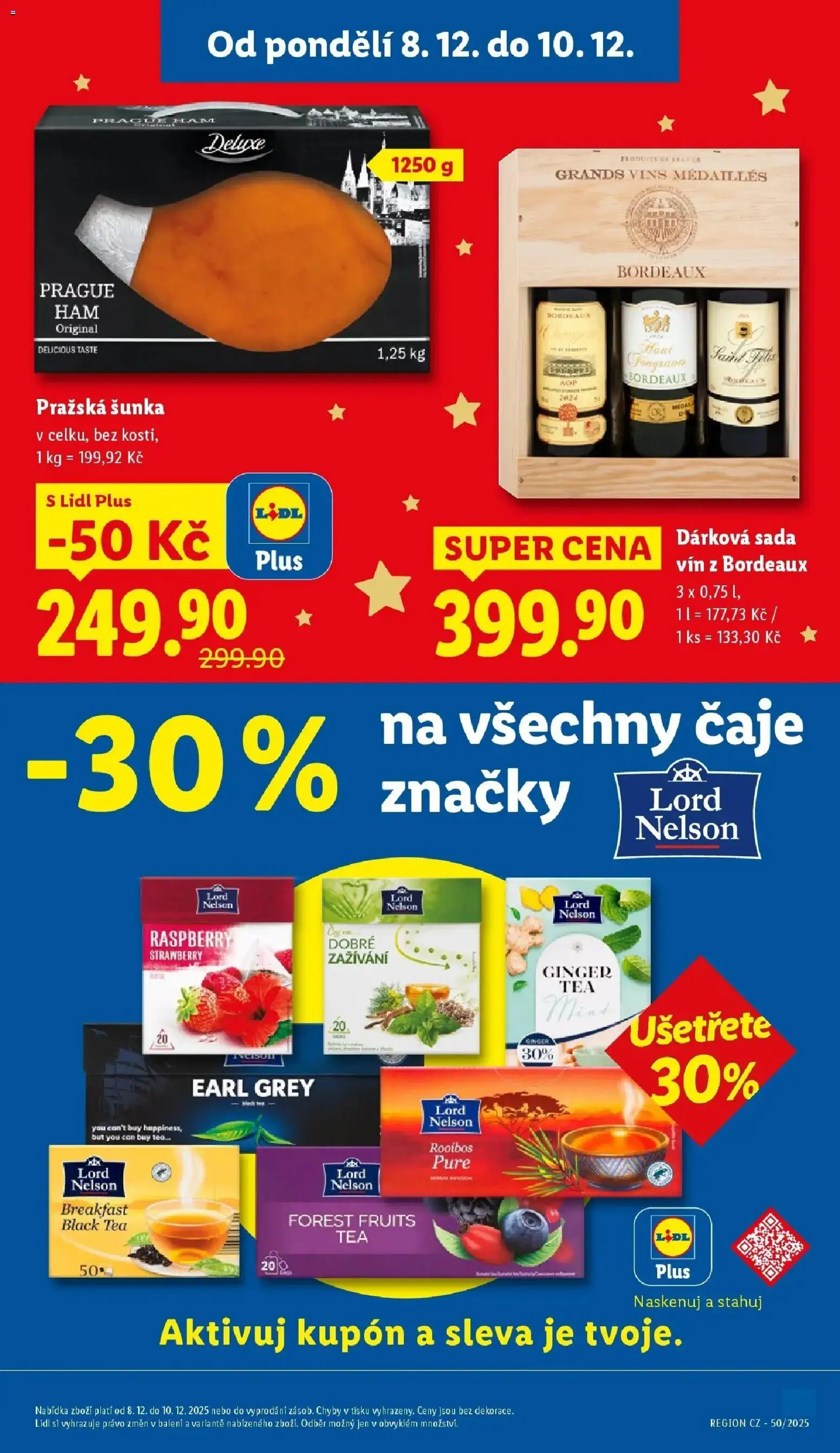 Lidl leták od 08.12.2025 | Strana: 3 | Produkty: Šunka, Čaj, Deluxe, Čaje