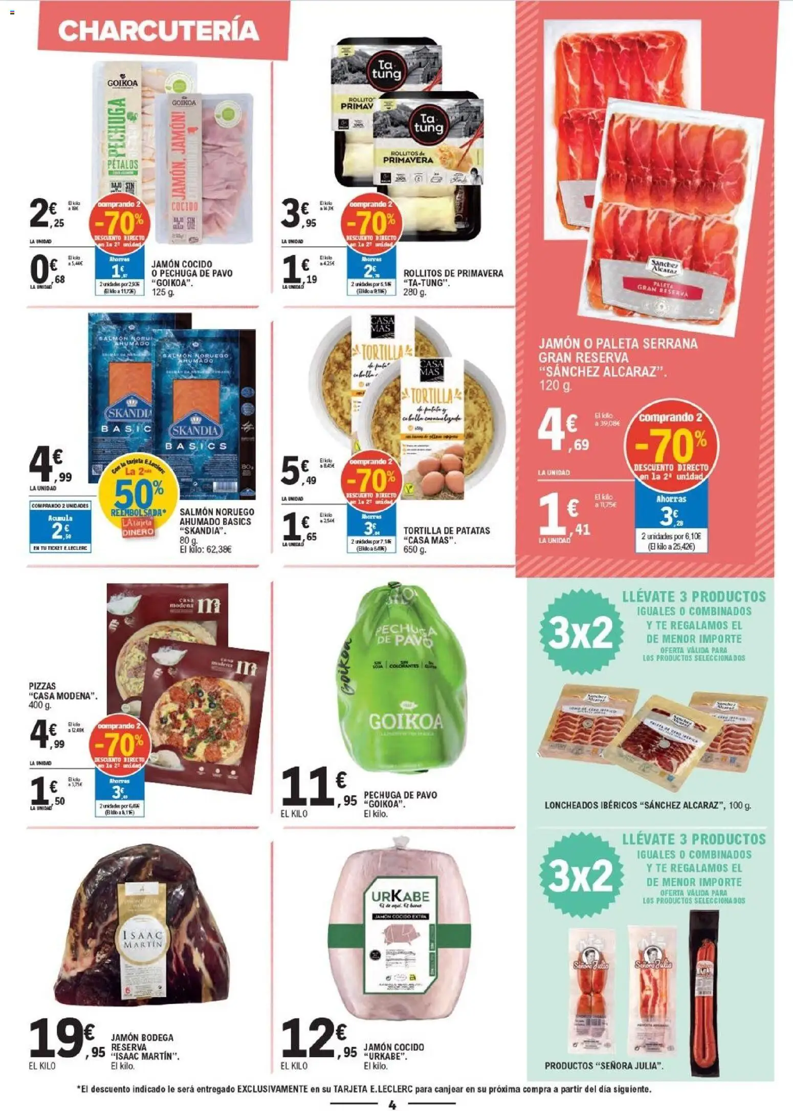 E.Leclerc folleto │ válido desde el 14.01.2026 | Página: 4 | Productos: Jamón, Jamón cocido, Té