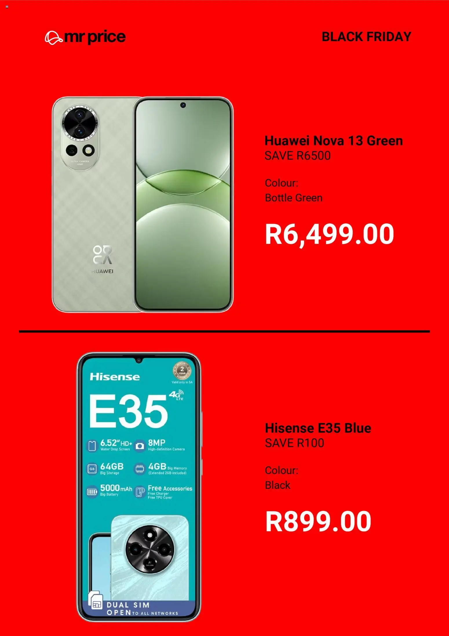 New Mr Price catalogue – valid from 24.11.2025 | Page: 4 | Products: Sim, Camera, Charger, Water