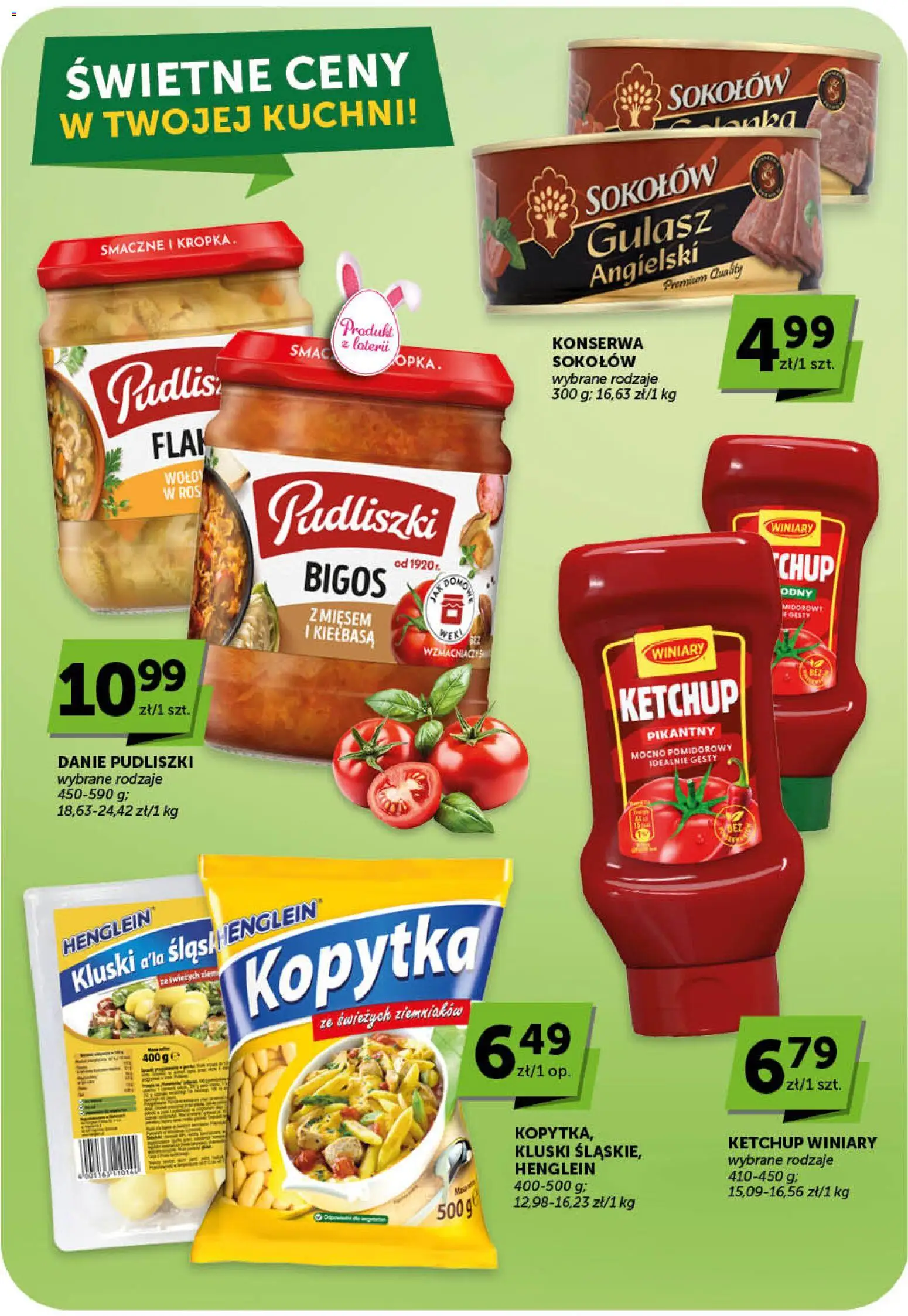 Euro Sklep gazetka od 09.04.2026 | Strona: 24 | Produkty: Kiełbasa, Ketchup, Kopytka, Gulasz