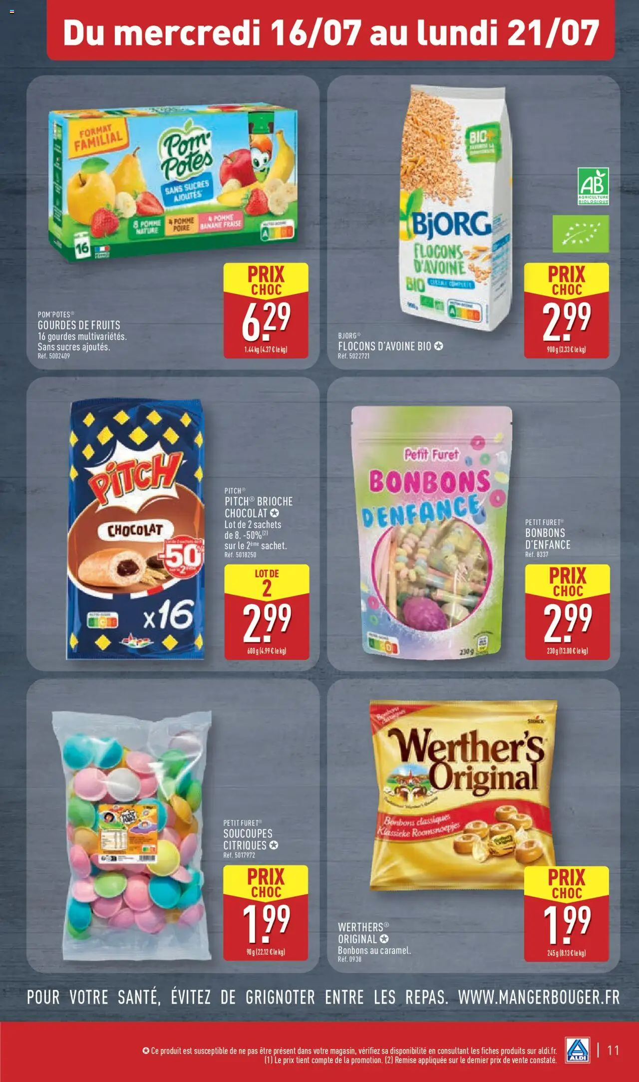  | Page: 12 | Produits: Poire, Pom'potes, Banane, Chocolat