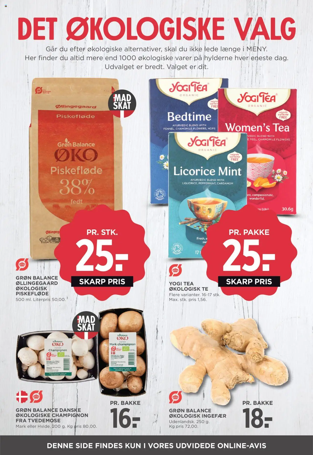 Meny tilbudsavis – gyldig fra 10.10.2025 | Side: 16 | Produkter: Champignon, Ingefær, Te