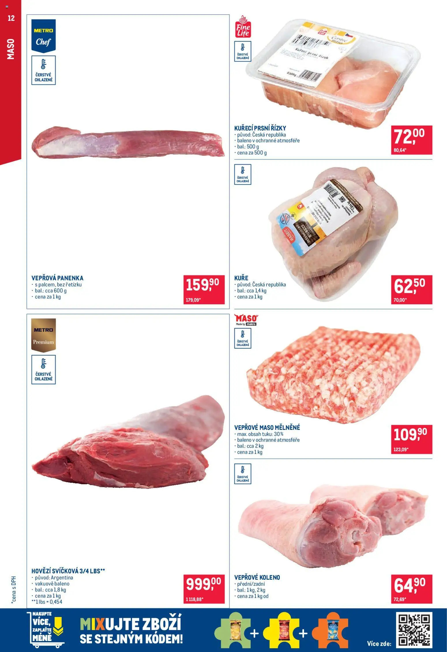 Makro leták - Pro milovníky jídla od 28.01.2026 | Strana: 12 | Produkty: Vepřové koleno, Hovězí, Vepřové maso, Vepřová panenka