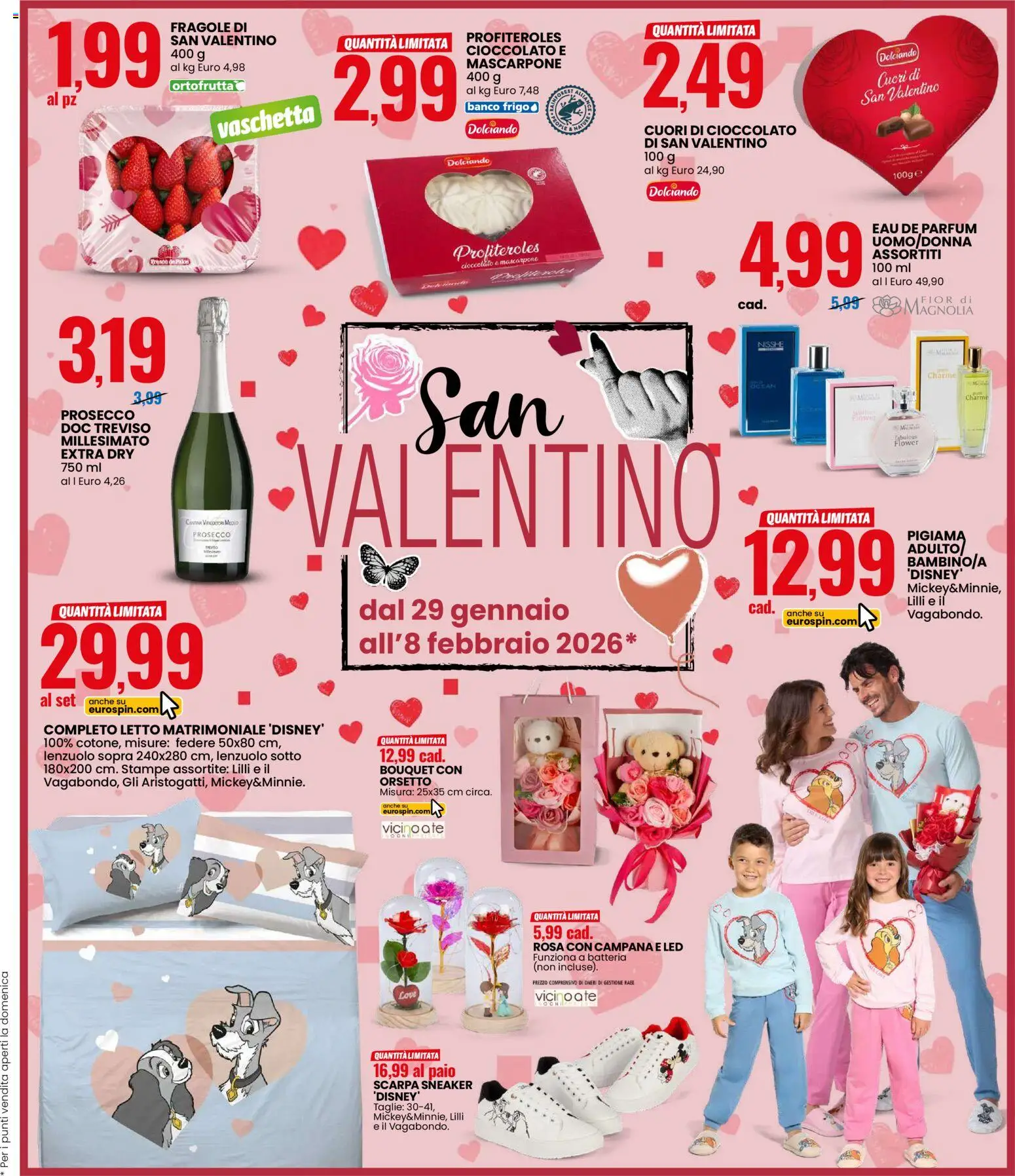 Volantino Eurospin del 29.01.2026 | Pagina: 11 | Prodotti: Cioccolato, Letto matrimoniale, Mascarpone, Batteria