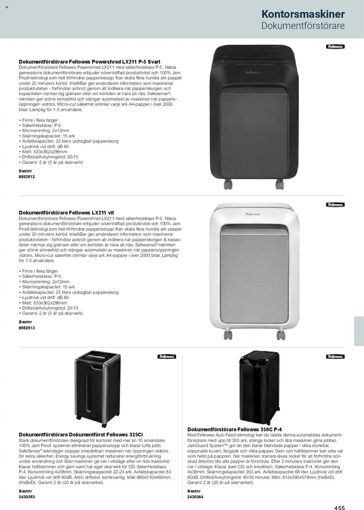 Office Depot reklamblad aktuell från 01.02.2025 | Sida: 457 | Produkter: Gem, Papper, Papperskorg, Dokumentförstörare