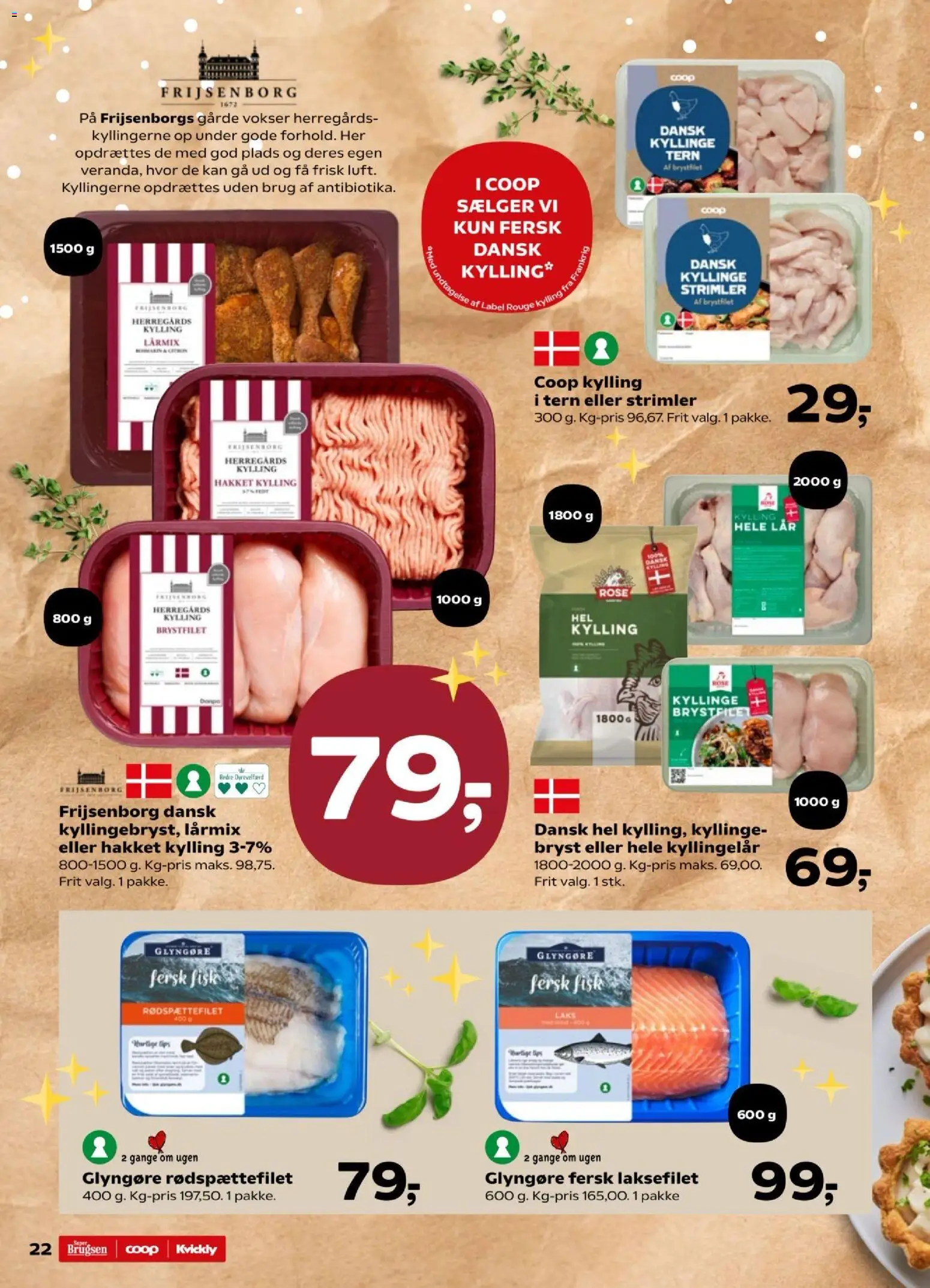 Super Brugsen tilbudsavis – gyldig fra 28.11.2025 | Side: 22 | Produkter: Fisk