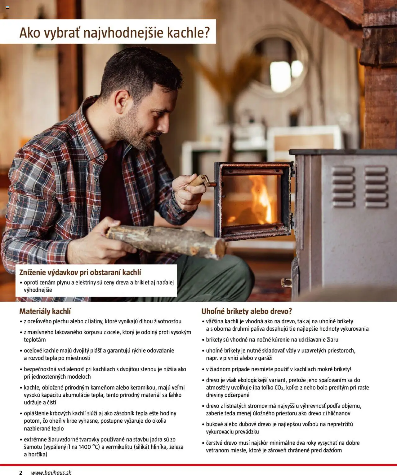 Nové Bauhaus akcie – leták je platný od 08.09.2025 | Strana: 2 | Produkty: Hodiny, Kachle, Brikety