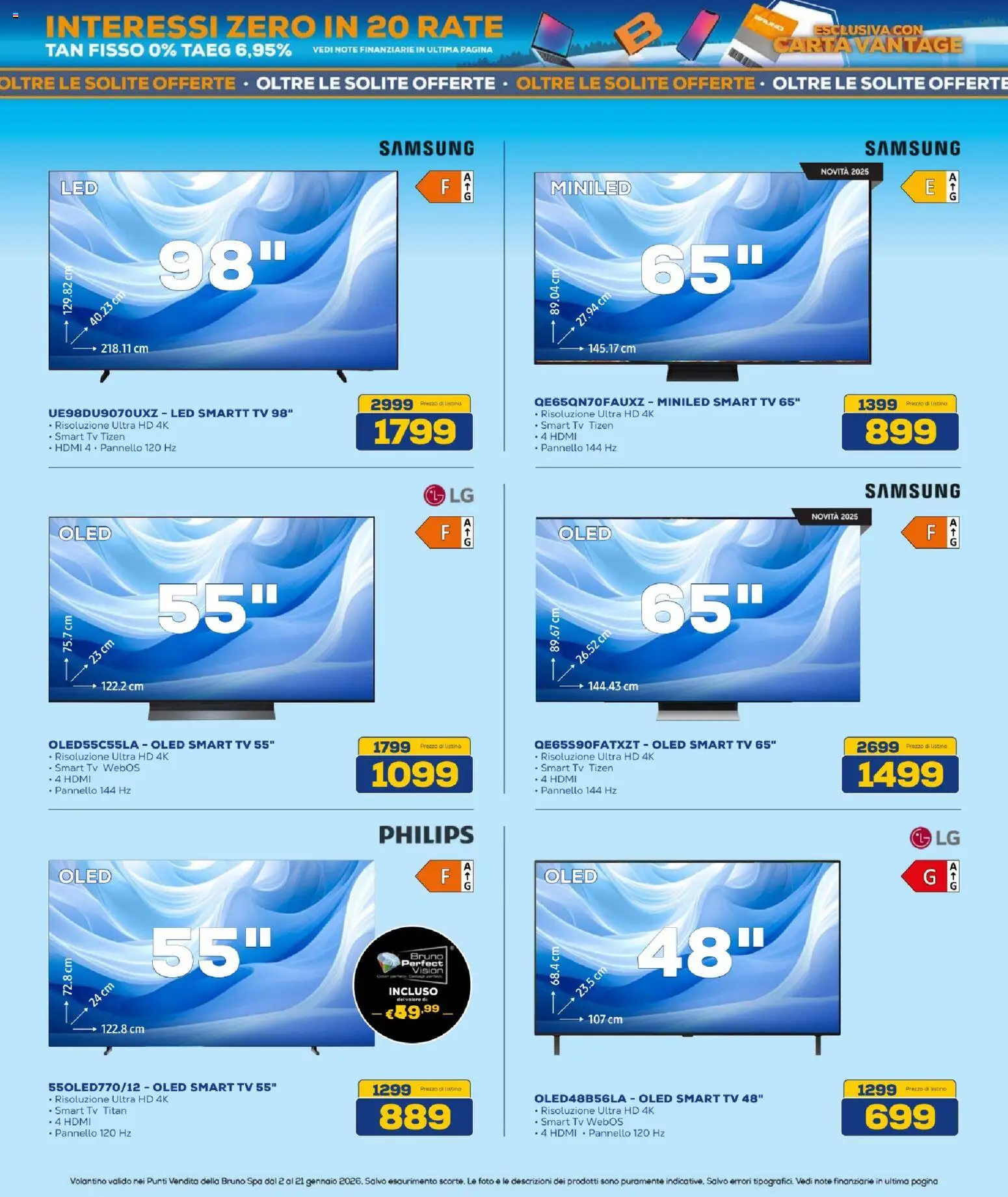 Volantino BRUNO del 02.01.2026 | Pagina: 24 | Prodotti: smart TV, TV, Samsung