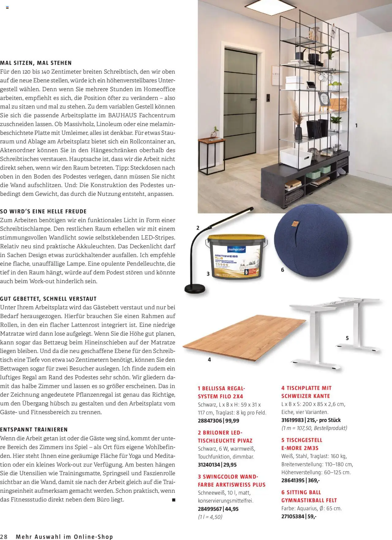 Bauhaus passt! Magazin gültig ab 14.04.2025 | Seite: 28 | Produkte: Spiel, Lattenrost, Regal, Tisch