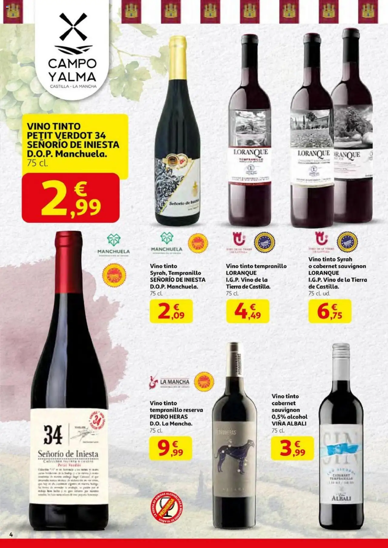 Alcampo - Castilla La Mancha auténtica por naturaleza │ válido desde el 06.10.2025 | Página: 4 | Productos: Vino