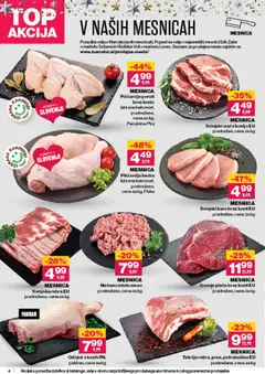 Mercator katalog akcije – veljaven od 18.12.2025 | Stran: 4 | Izdelki: Mleto meso, Piščančja bedra