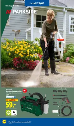 LIDL - Prévisualisation de PARKSIDE Nettoyeur haute pression, Technologie silencieuse innovante L'unité. valide à partir de 19.03.2026 | Page: 46