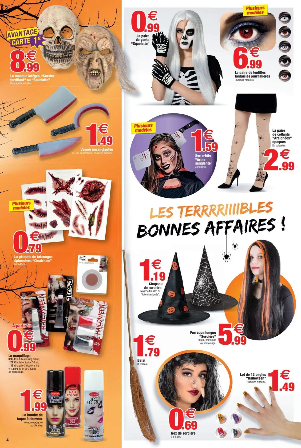{H1} | Page: 4 | Produits: Collants, Citrouille, Maquillage, Gants