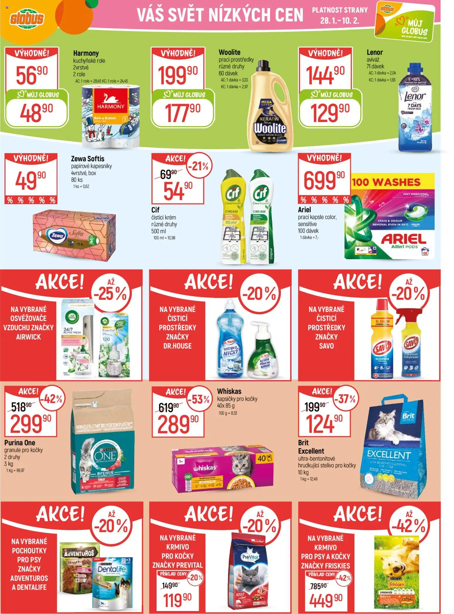 Globus leták - Praha Čakovice od 28.01.2026 | Strana: 26 | Produkty: Whiskas, Granule, Granule pro kočky, Stelivo
