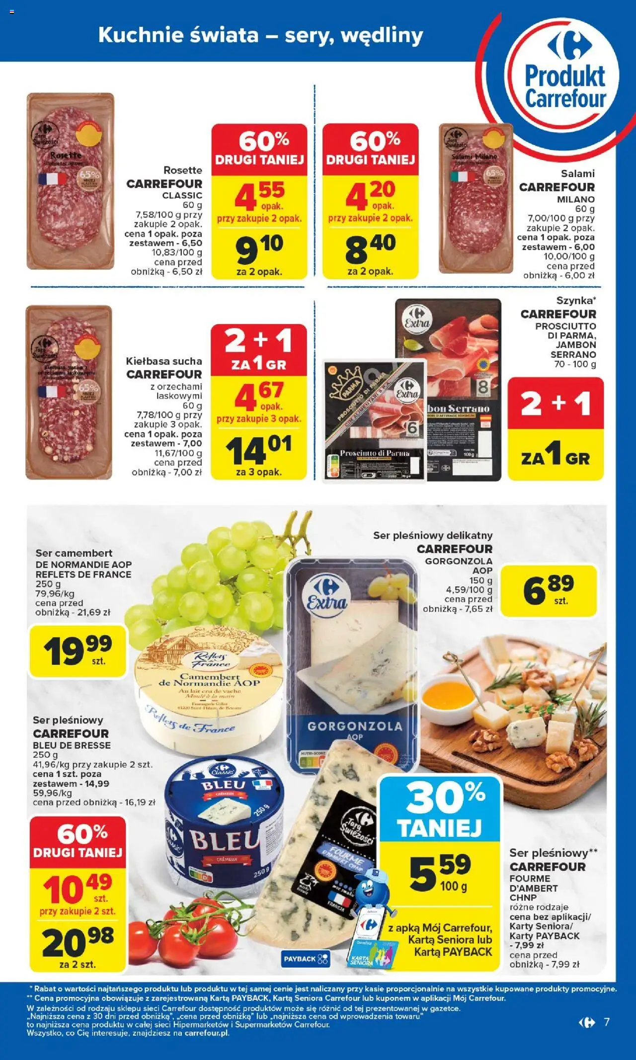 Carrefour Gazetka - Produkt Carrefour od poniedziałku od 02.06.2025 | Strona: 7 | Produkty: Kiełbasa, Ser pleśniowy, Wędliny, Gorgonzola