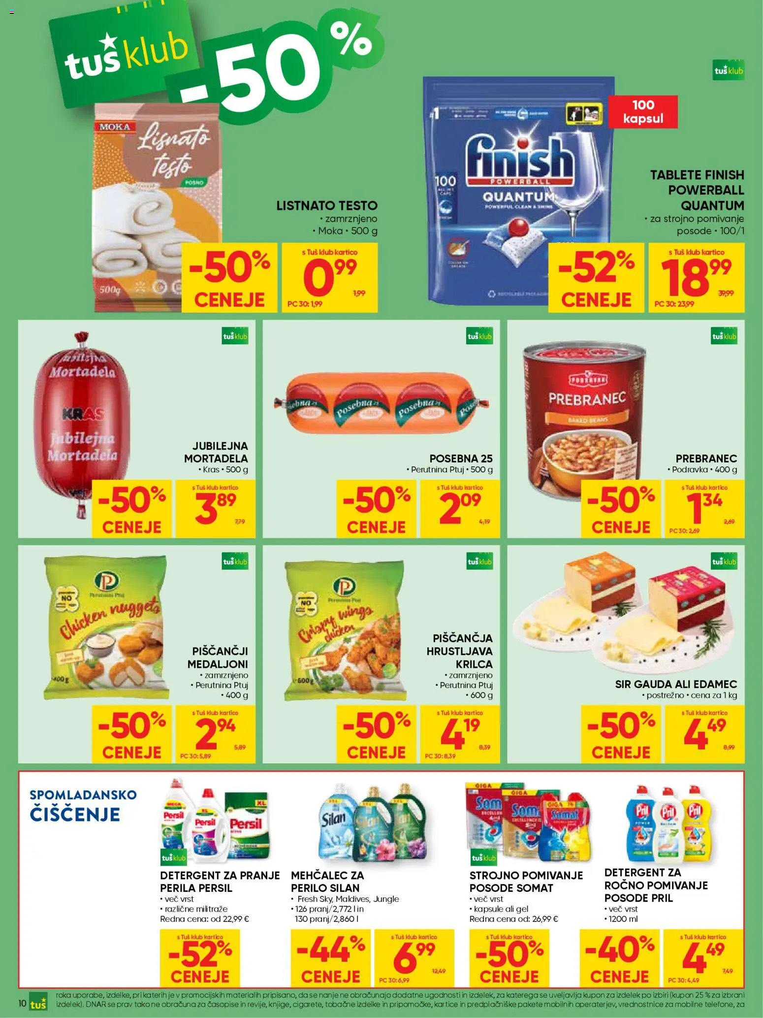 Novi Tuš katalog ponudbe – veljaven od 29.04.2026 | Stran: 10 | Izdelki: Edamec, Moka, Gauda, Detergent