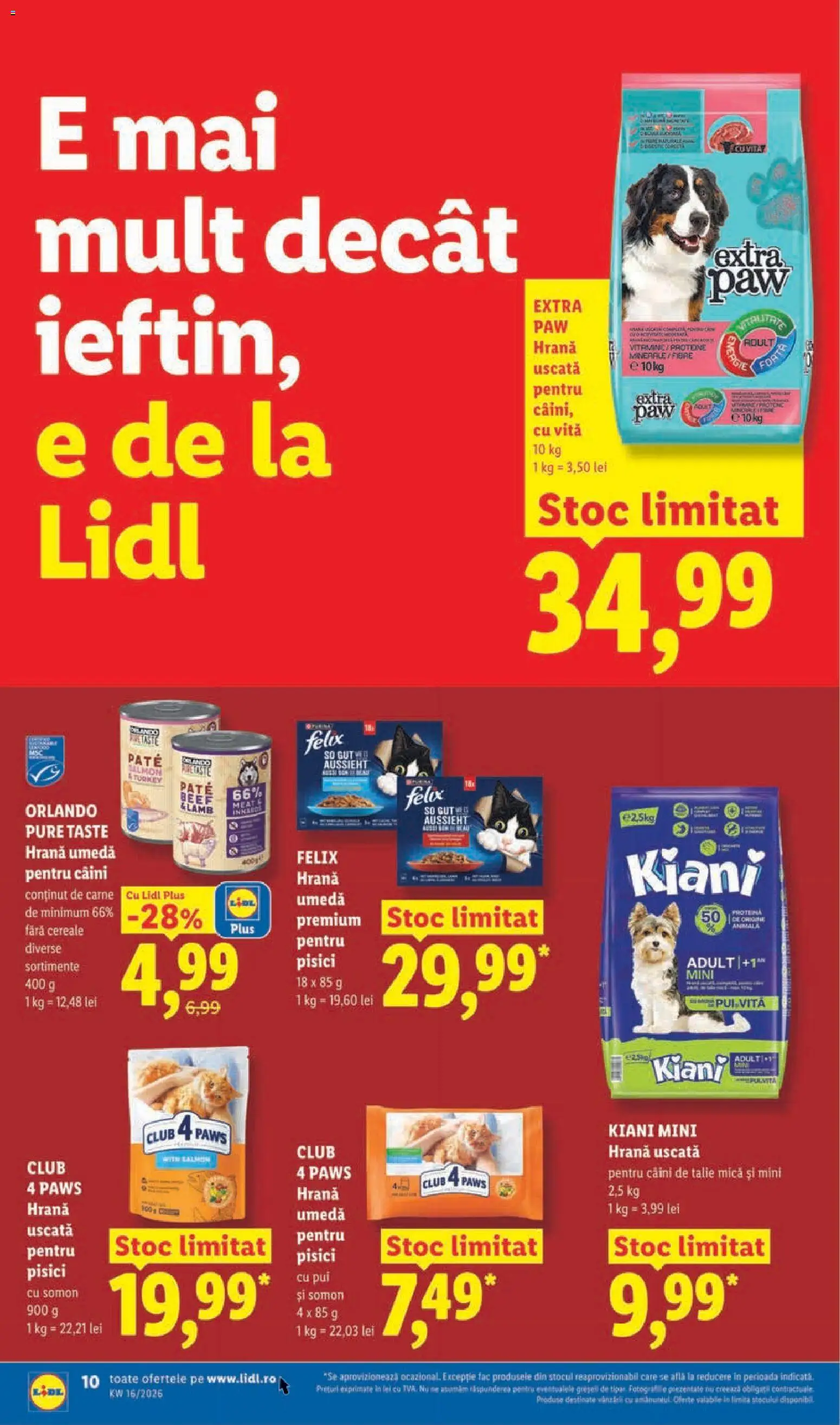 Noul catalog Lidl – valabil de la 14.04.2026 | Pagină: 10 | Produse: Masaüstü kılıfı, Hacıyatmaz Kedi Oyuncağı, Pate, Cereale
