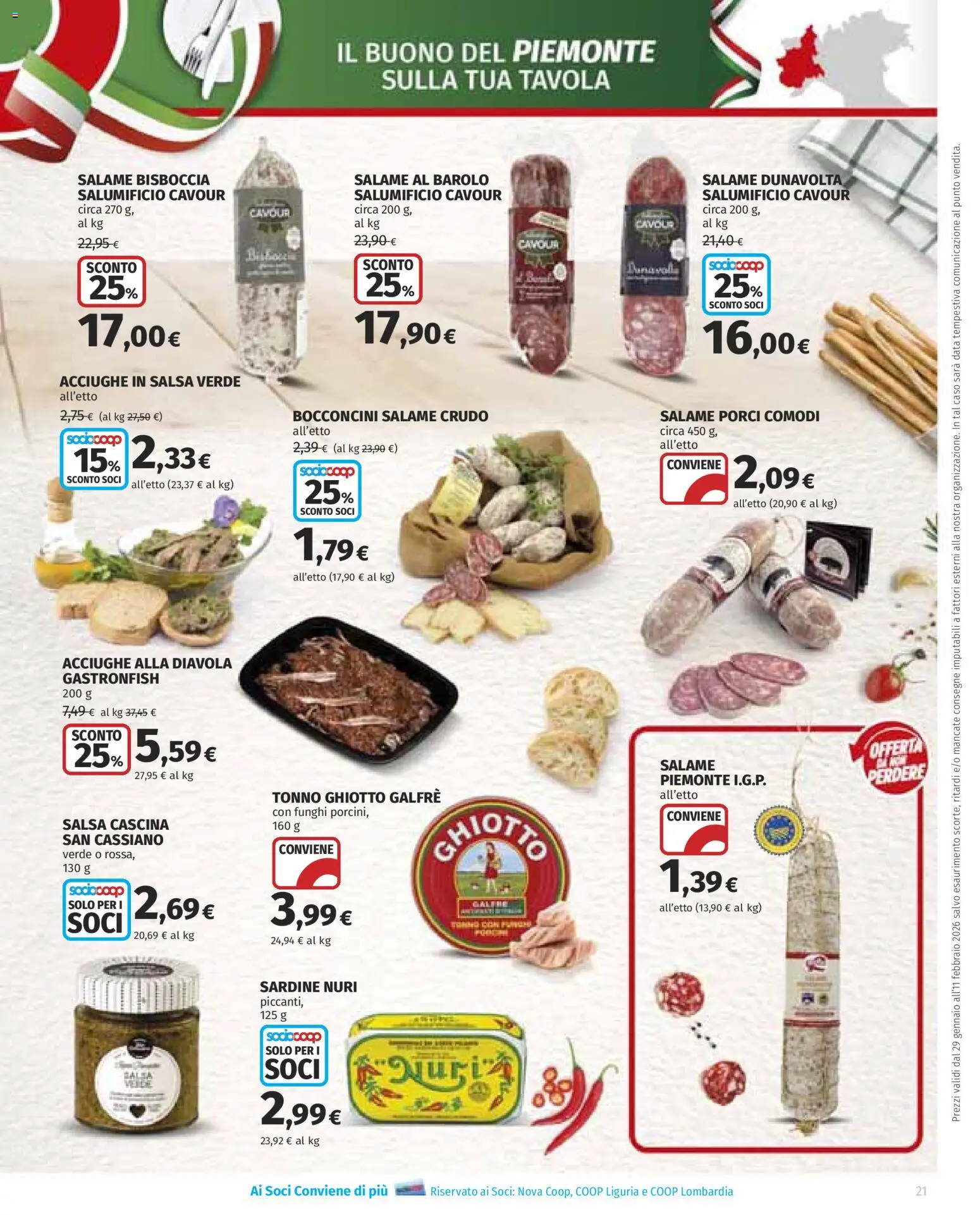Volantino Ipercoop del 29.01.2026 | Pagina: 21 | Prodotti: Salsa, Data, Acciughe, Tonno
