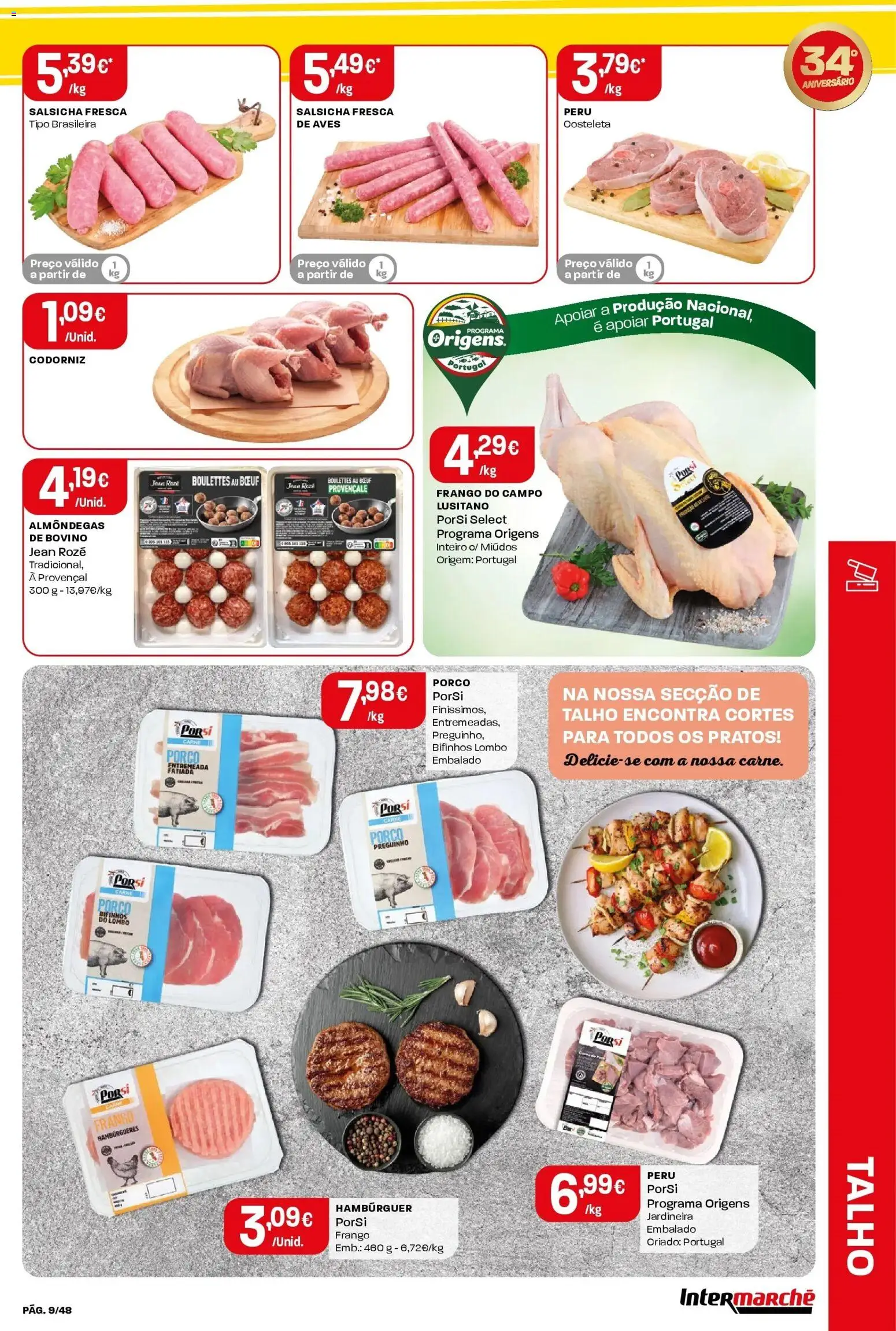 Intermarché - Aniversário à la poupança! │ válido de 30.10.2025 | Página: 9 | Produtos: Pratos, Peru, Hambúrguer, Carne