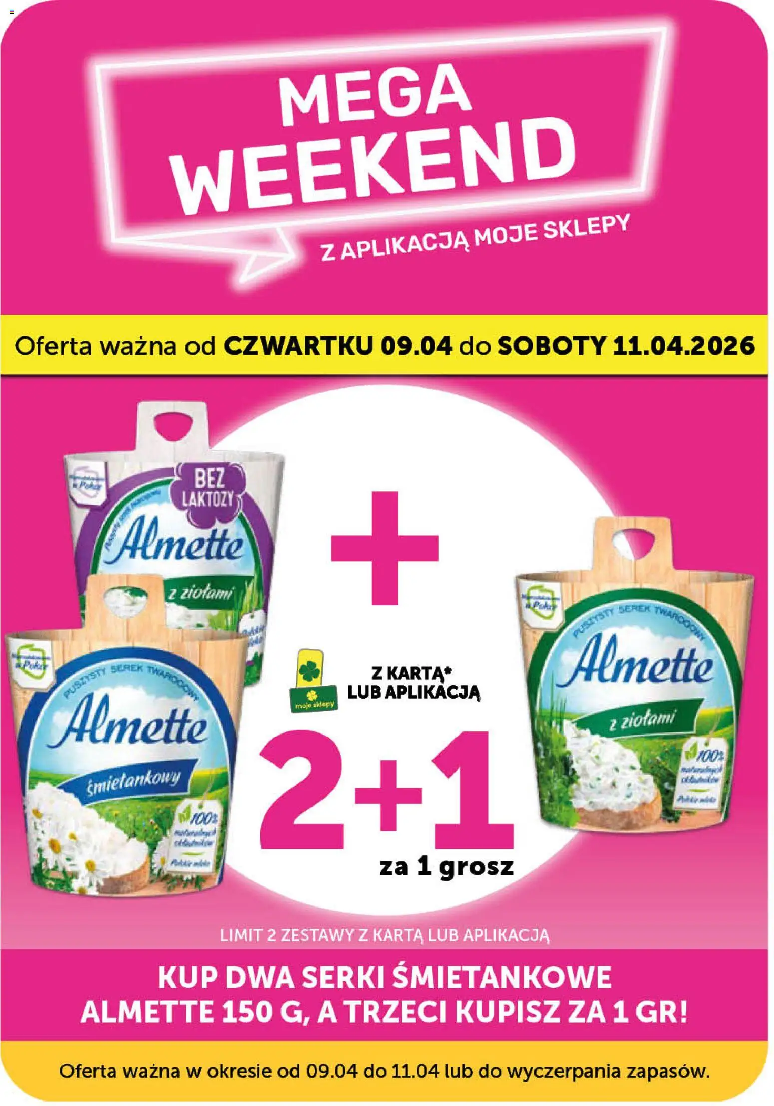 Groszek gazetka - Minimarket od 09.04.2026 | Strona: 4 | Produkty: Karta, Serek