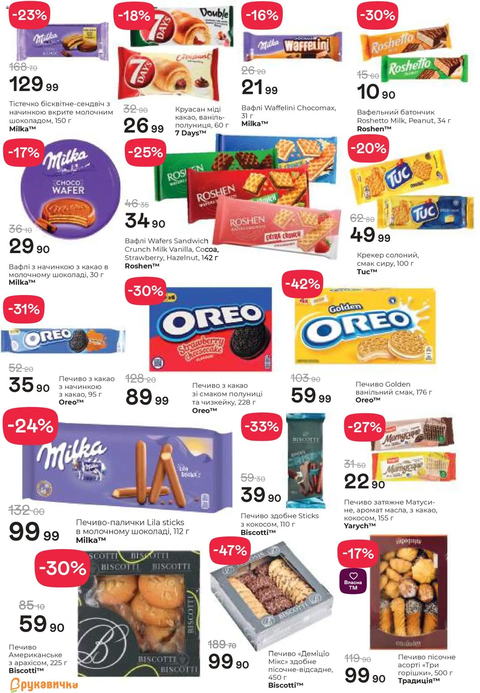 Рукавичка Kаталог - дійснийкції з 02.04.2026 | Сторінка: 14 | Товари: Аромат, Круасан, Крекер, Какао