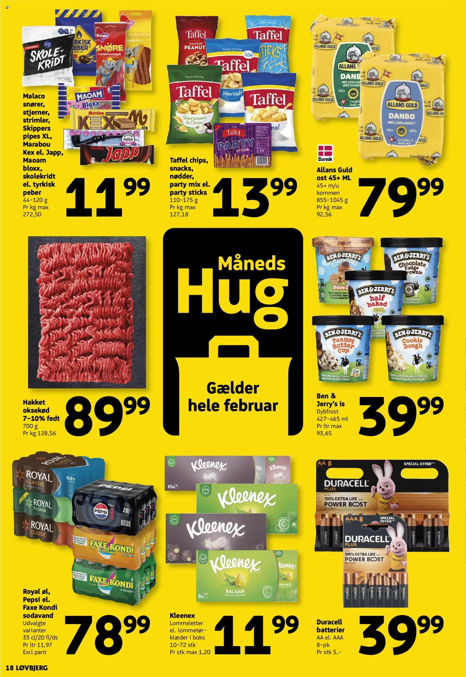 Løvbjerg tilbudsavis – gyldig fra 20.02.2026 | Side: 18 | Produkter: Boks, Sodavand, Batterier, Faxe Kondi