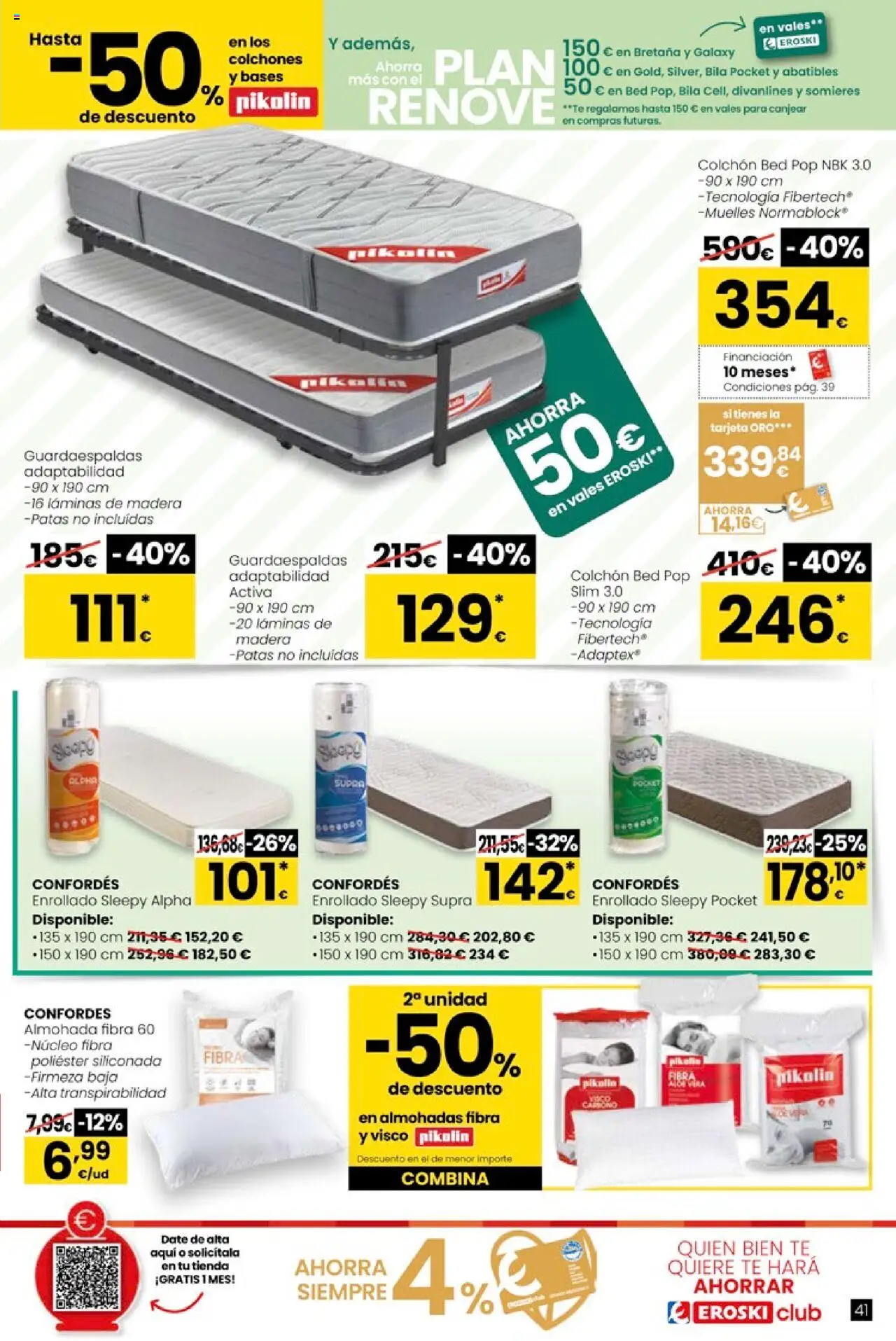 Eroski - Oh! Qué chef │ válido desde el 09.10.2025 | Página: 41 | Productos: Té, Colchon, Almohada