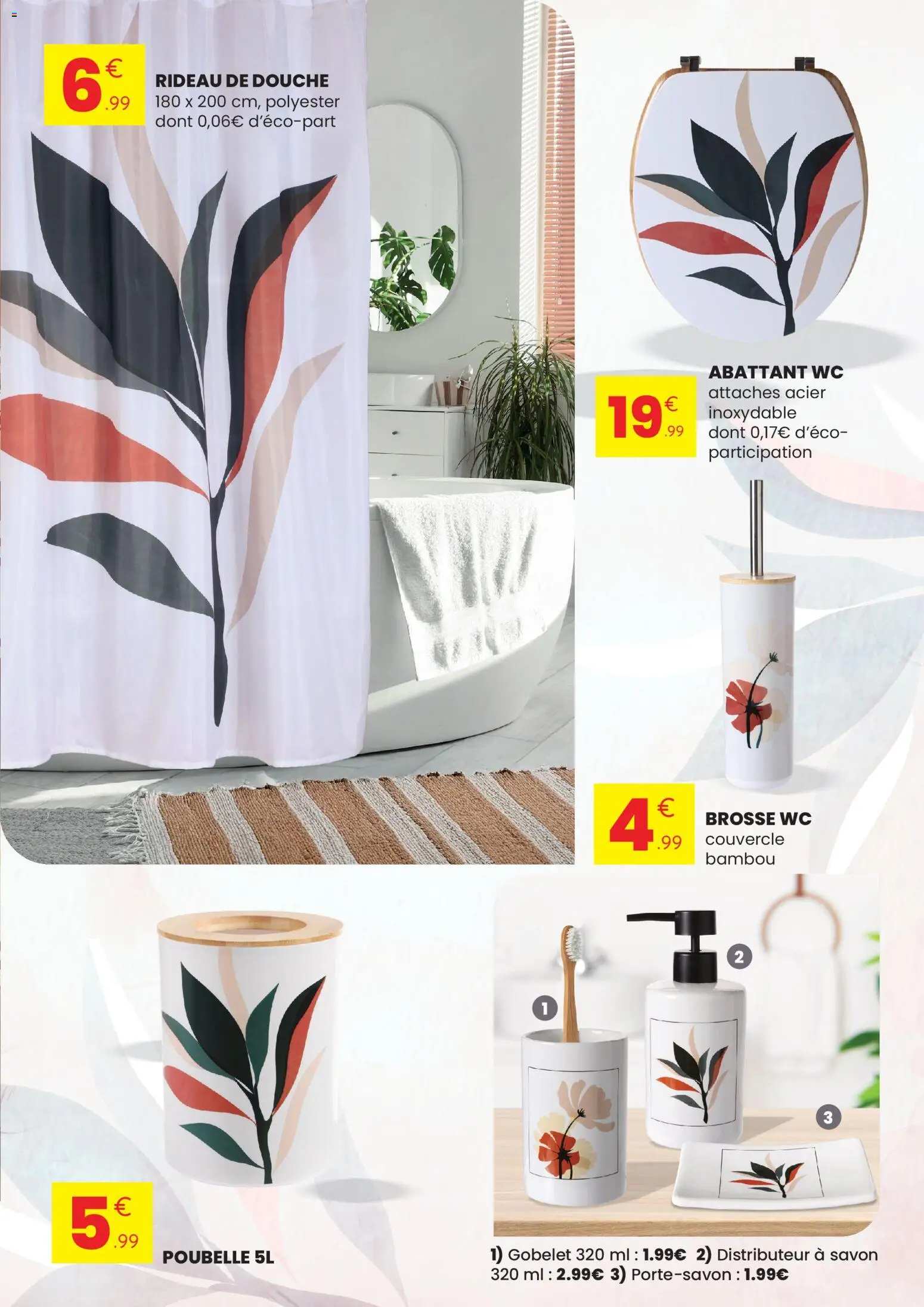 {H1} | Page: 9 | Produits: Poubelle, Brosse, Savon, Rideau