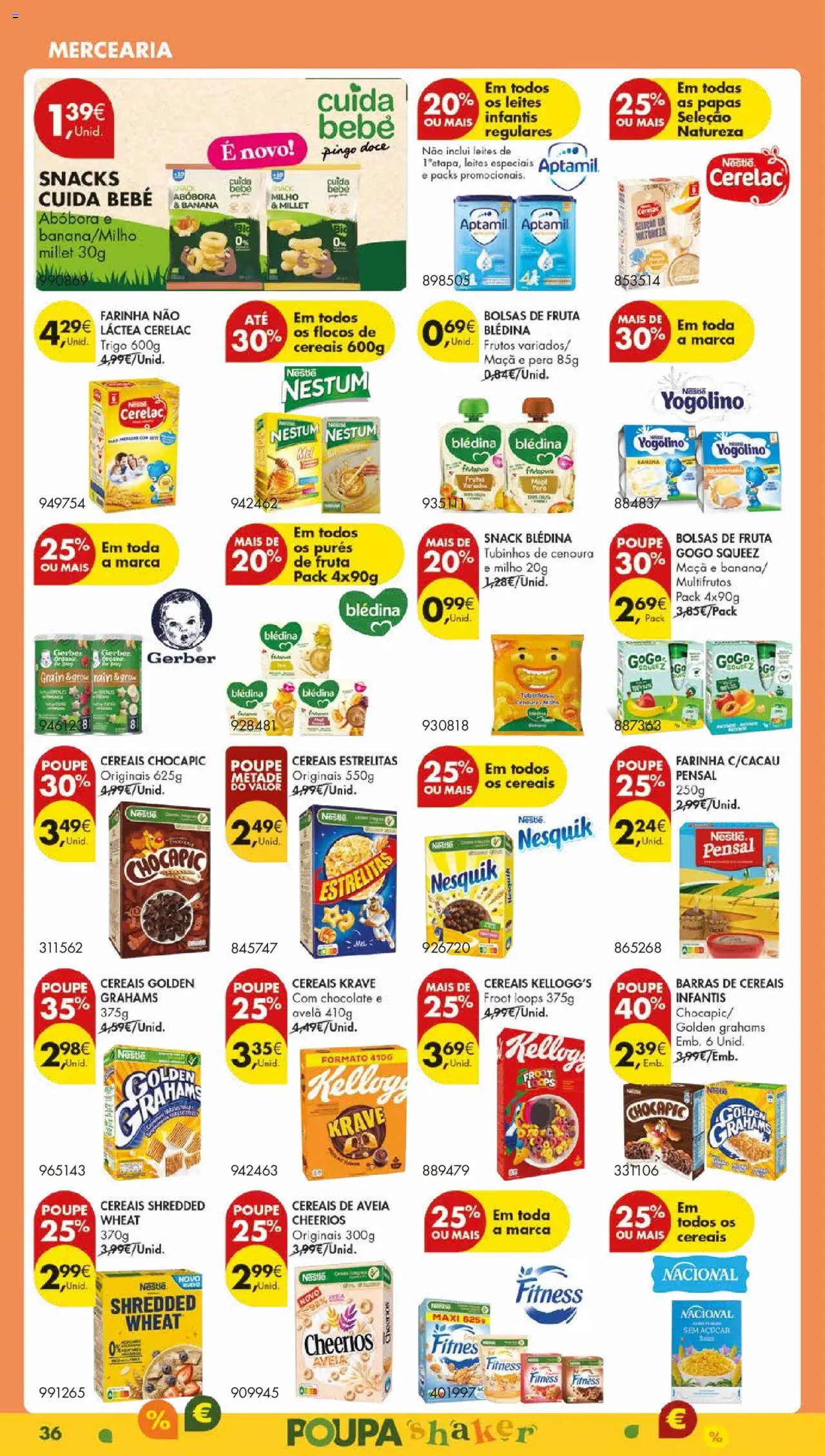 Pingo Doce folheto │ válido de 12.08.2025 | Página: 40 | Produtos: Aveia, Açúcar, Milho, Flocos