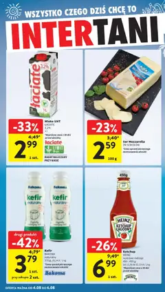 Intermarche Gazetka od 31.07.2025 | Strona: 43 | Produkty: Kefir, Ketchup, Kefir naturalny, Mleko