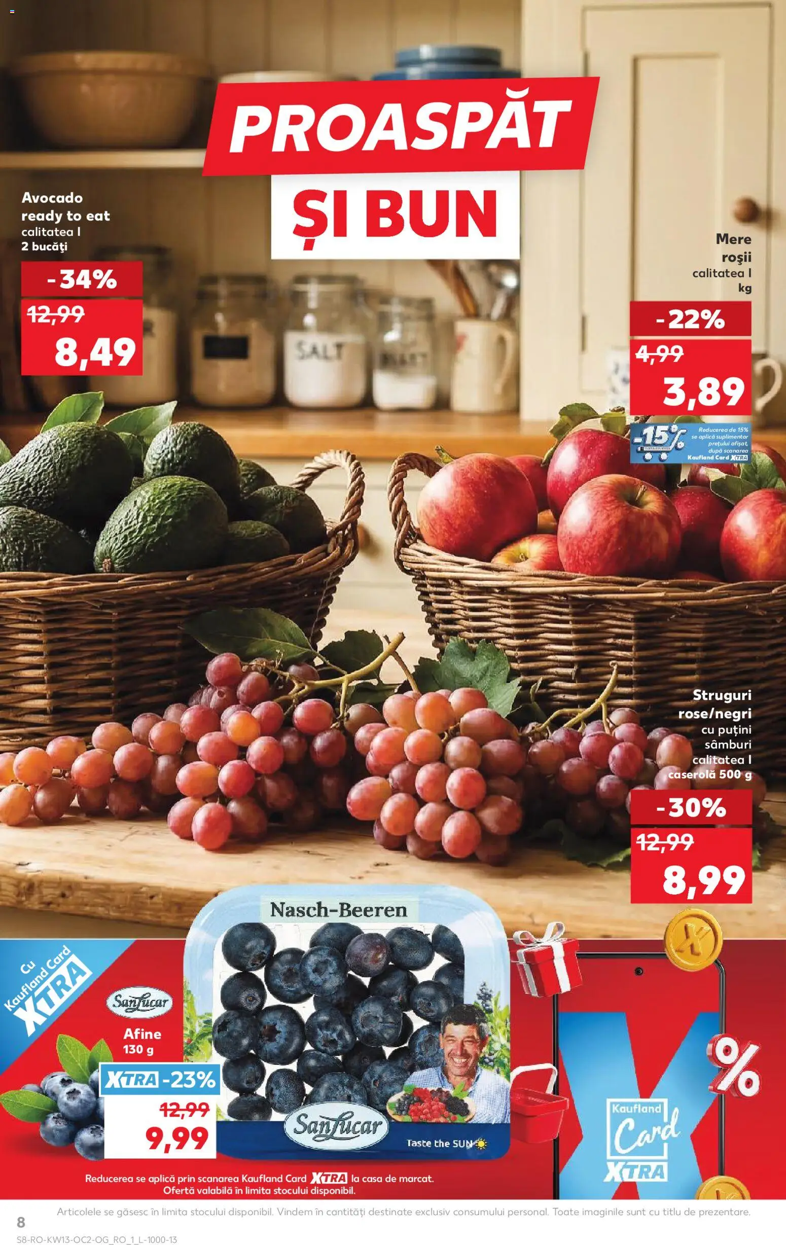 Noul catalog Kaufland – valabil de la 25.03.2026 | Pagină: 8 | Produse: Struguri, Afine, Apple, Mere