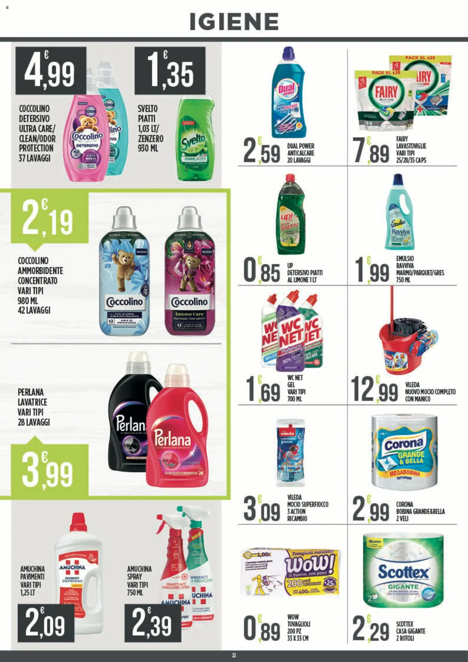 Volantino Euroesse del 07.04.2026 | Pagina: 22 | Prodotti: Ammorbidente, Limone, Lavastoviglie, WC