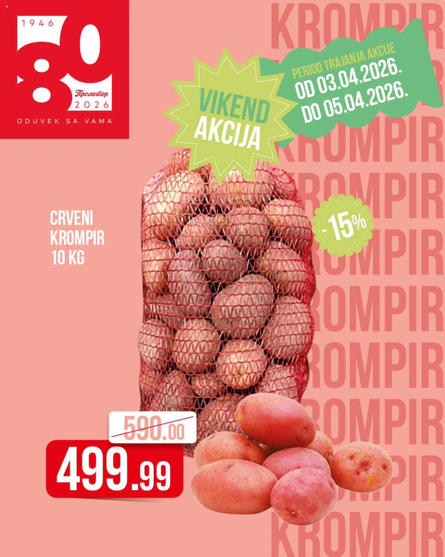 Metalac Proleter katalog - važi od 03.04.2026 | Strana: 5 | Proizvode: Crveni krompir, Krompir